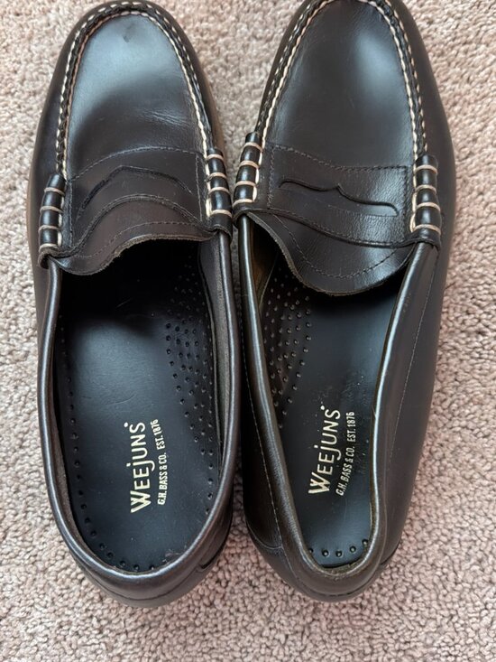 G.H. Bass Weejuns Larson Leather Penny Loafer Mens 9 Brown NWOB Classic Preppy